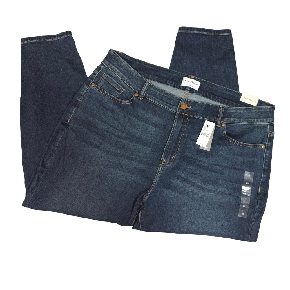 NWT Lane Bryant Size 24 Flex Magic Curvy Fit High Rise Skinny Jeans Dark Wash